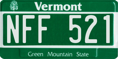 VT license plate NFF521