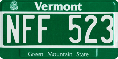 VT license plate NFF523