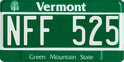 VT license plate NFF525