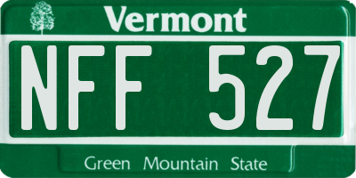 VT license plate NFF527