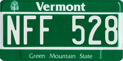 VT license plate NFF528