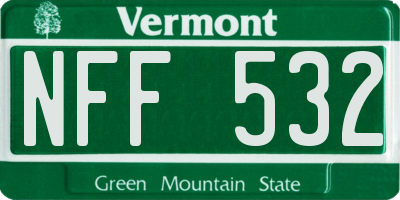 VT license plate NFF532