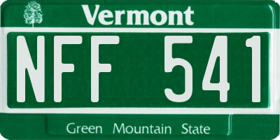 VT license plate NFF541