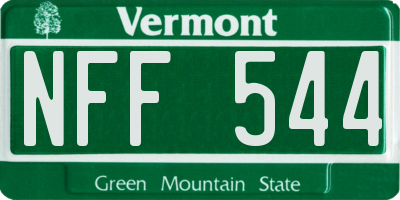 VT license plate NFF544