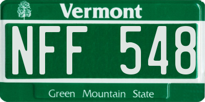 VT license plate NFF548