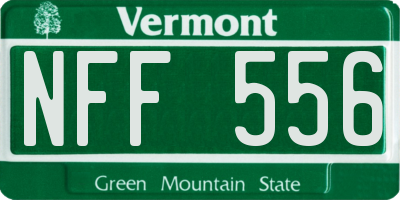 VT license plate NFF556