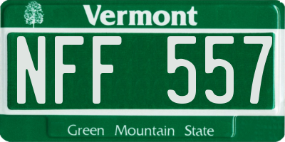 VT license plate NFF557