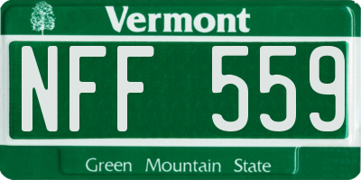 VT license plate NFF559