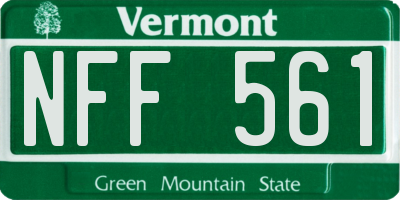 VT license plate NFF561