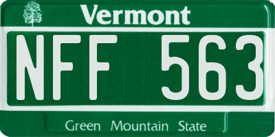 VT license plate NFF563