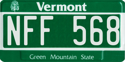 VT license plate NFF568