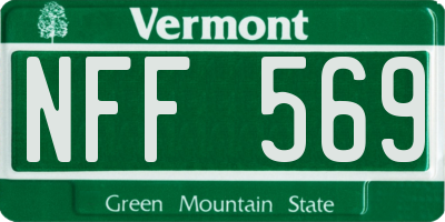 VT license plate NFF569