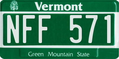 VT license plate NFF571