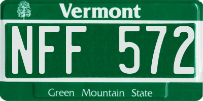 VT license plate NFF572