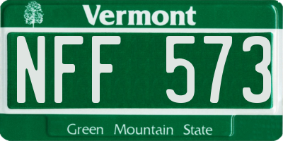 VT license plate NFF573