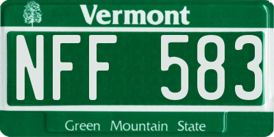 VT license plate NFF583
