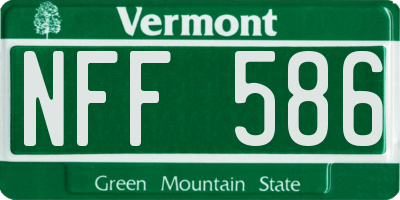 VT license plate NFF586