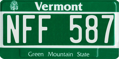 VT license plate NFF587