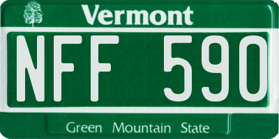 VT license plate NFF590