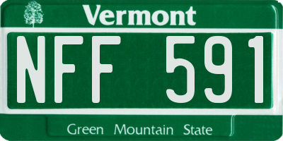 VT license plate NFF591