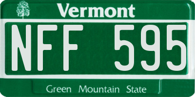 VT license plate NFF595
