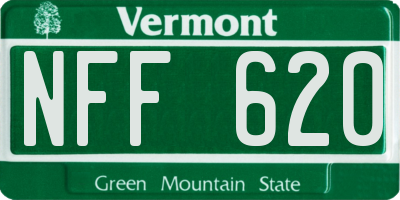 VT license plate NFF620