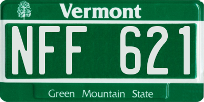 VT license plate NFF621