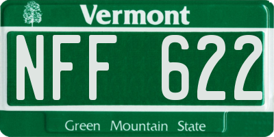 VT license plate NFF622