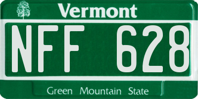 VT license plate NFF628