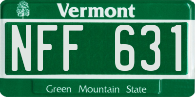VT license plate NFF631