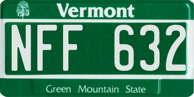 VT license plate NFF632