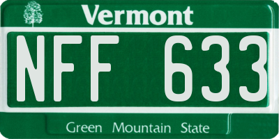 VT license plate NFF633
