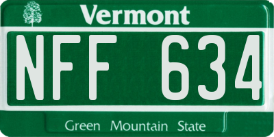 VT license plate NFF634