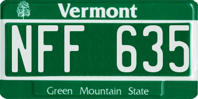 VT license plate NFF635