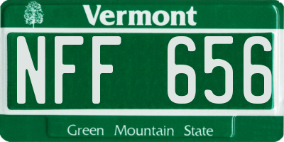 VT license plate NFF656