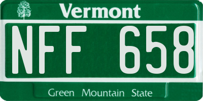VT license plate NFF658