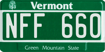 VT license plate NFF660
