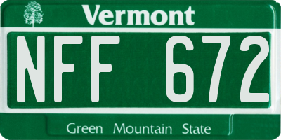 VT license plate NFF672