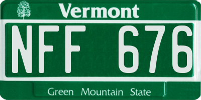 VT license plate NFF676