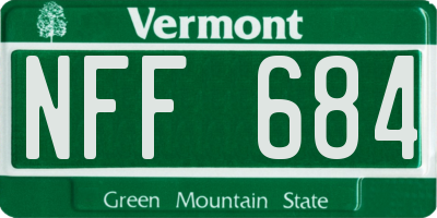 VT license plate NFF684