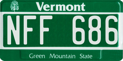 VT license plate NFF686
