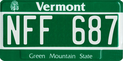 VT license plate NFF687