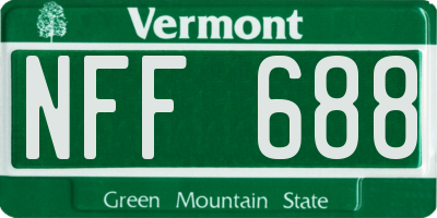 VT license plate NFF688
