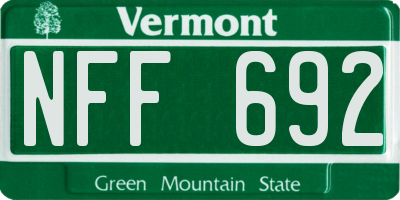 VT license plate NFF692