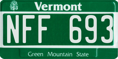 VT license plate NFF693