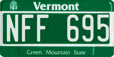 VT license plate NFF695