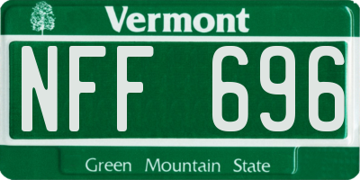VT license plate NFF696