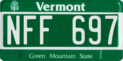 VT license plate NFF697