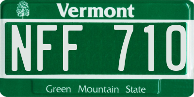 VT license plate NFF710