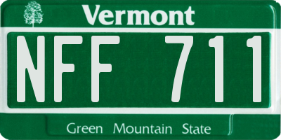 VT license plate NFF711